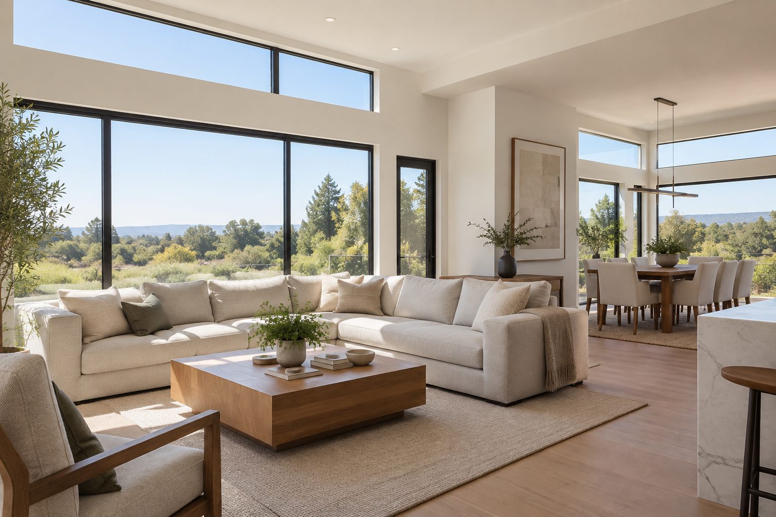 A bright Silicon Valley area home interior, illustrative